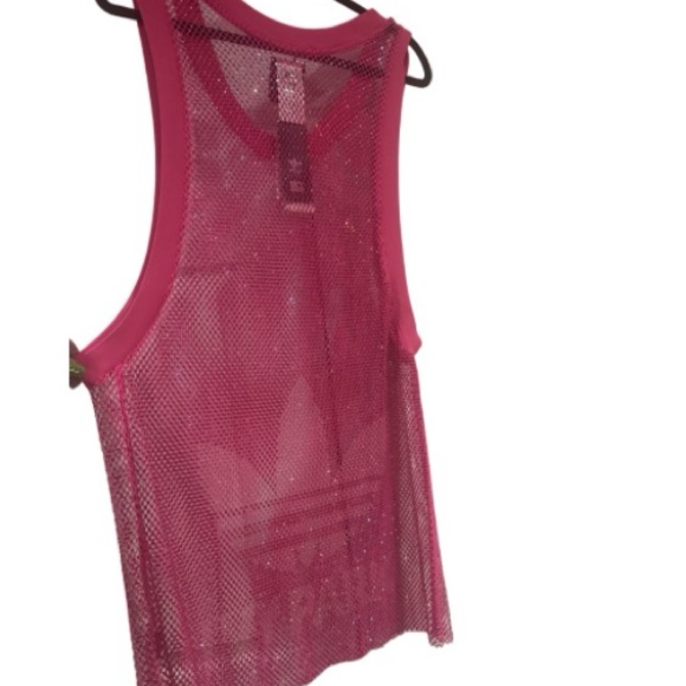 adidas Originals Triple Shock Pink Crystal Rhinestones Tank Top Beyonce IVY PARK - Picture 3 of 9